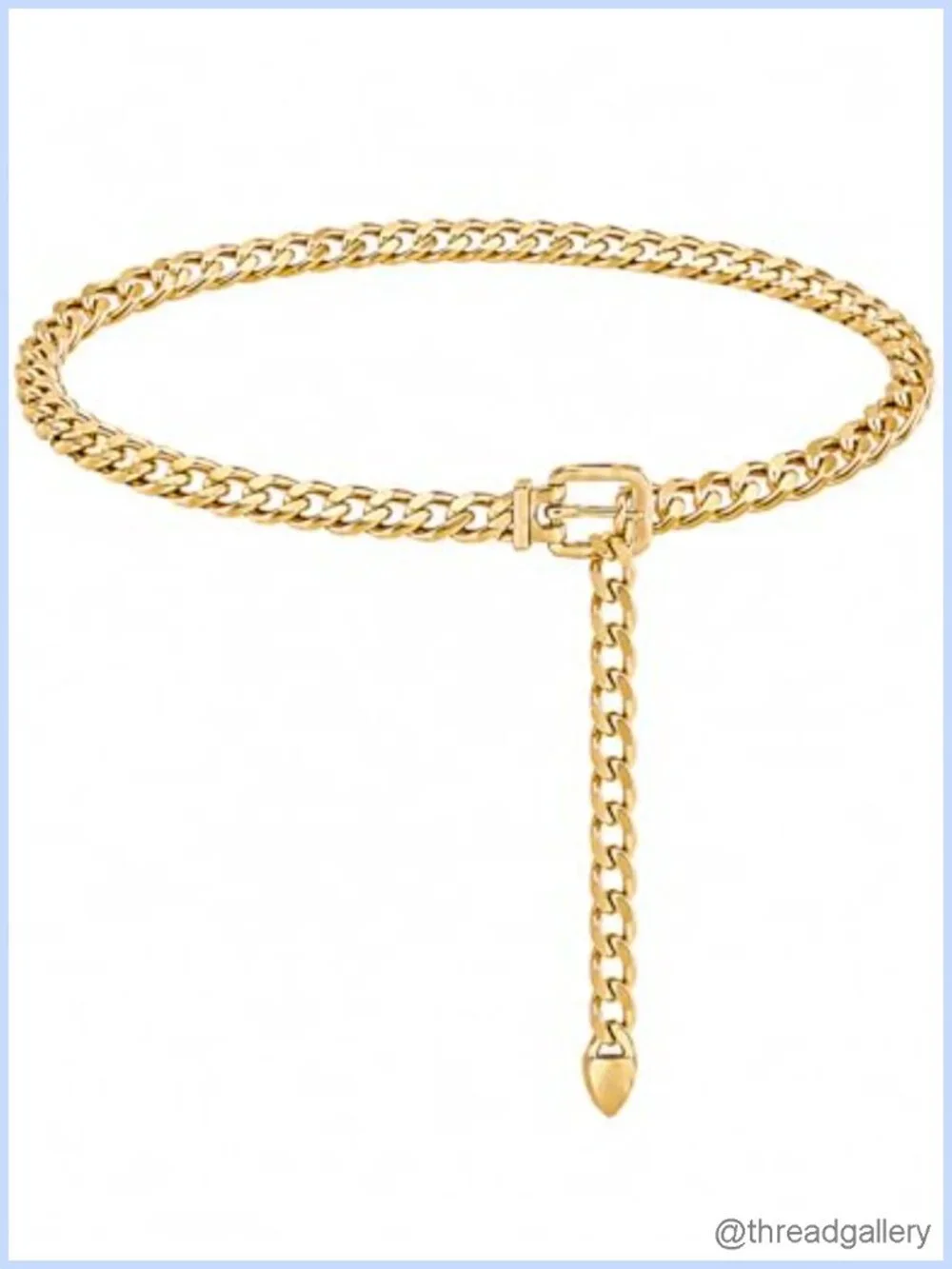 Metal Chain Belt Women Fashion Thick Link Waist Belt